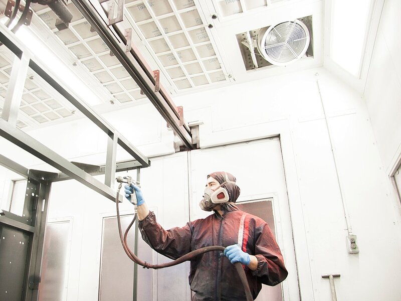 We are able to mix paints economically even in small quantities on our own paint mixing bench.