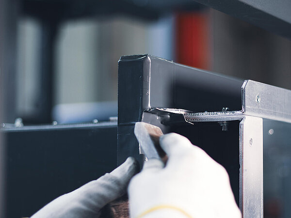 Lead foil can be very precisely fitted into edges and corners.